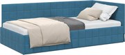 vidaXL Cadru de pat colțar albastru 90 cm x 200 cm Catifea