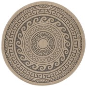 Covor de exterior negru/bej rotund ø 80 cm Comilla – Ayyildiz Carpets
