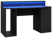 Birou cu iluminare IVAR, negru