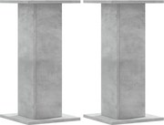 vidaXL Suporturi difuzoare 2 buc. gri beton 30x30x60 cm lemn prelucrat
