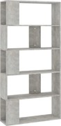 vidaXL Bibliotecă/Separator, gri beton, 80x24x159 cm, lemn prelucrat