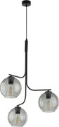 Lustră LED pe cablu CESAR 3xE27/15W/230V negru/gri fumuriu