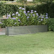 vidaXL Strat înălțat grădină 224x40x36 cm oțel galvanizat