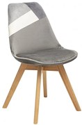 Scaun Atmosphera Baya, plus, gri, picioare lemn masiv, 81 x 55 x H 48 cm, 5.3 kg