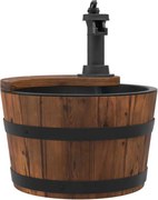 vidaXL Fântână cu pompă, 28x28x34,5 cm, lemn masiv de brad