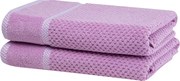 Set de 2 prosoape de baie din frotir MODENA liliac 70 x 140 cm