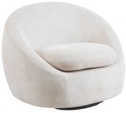 Fotoliu Rotativ – Fotoliu Modern și Confortabil pentru Living, Material Textil, Crem