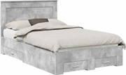 vidaXL Cadru de pat cu sertar cu headboard cu depozitare Lemn compozit