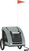 vidaXL Remorcă de bicicletă animale companie, gri, textil oxford/fier
