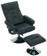 Fotoliu de relaxare cu funcție de înclinare și masaj în 5 puncte, Negru | Aosom Romania