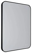 Oglinda baie cu iluminat LED MIRROR Negru 76x91cm