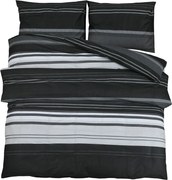 vidaXL Set cu husă de pilotă, negru și alb, 260x240 cm, bumbac