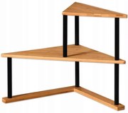 Kesper 58808 Raft de bucătărie colțar dinbambus/metal, 5 2 x 39 x 29,5 cm