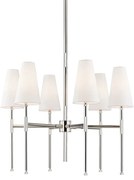 Candelabru LUX design clasic BOWERY nichel lustruit, cu 6 surse de lumina