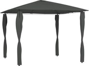 vidaXL Pavilion cu huse pentru stâlpi, antracit, 3x3x2,6 m, 160 g/m²