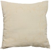 Husa de perna decorativa PETAL FRAME 40x40 cm, crem