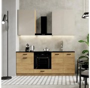 Set de bucătărie JOY, 200 cm, nuc