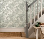 Tapet Hummingbird, Mist Grey Luxury Floral, 1838 Wallcoverings, 5.3mp / rola