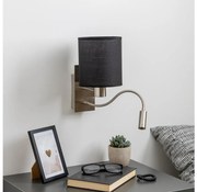 Lampă LED de perete Brilagi NUBILA 1xE27/25W/230V + LED/3W crom mat/negru