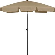vidaXL Umbrelă de soare de plajă, taupe, 180x120 cm