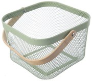 Coș de depozitare din sârmă din metal 24,5x24,5x30 cm Greenish – Orion