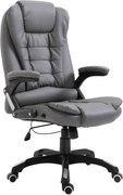 vidaXL Scaun de birou, antracit, piele ecologică