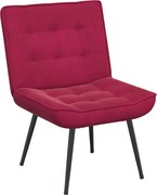 vidaXL Scaun de relaxare Vin Roșu 64x74x84 cm catifea