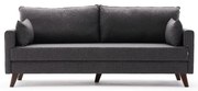 Canapea gri antracit extensibilă 208 cm Bella – Balcab Home