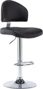 vidaXL Scaun de bar, negru, piele ecologică