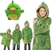 Jucărie PILLOWPET, pernă și hanorac într-unul singur, dimensiune universală, lavabil la mașină, verde