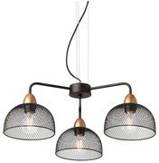 Redo 01-1573 - Lustru suspendat pe cablu TAMIS, 3xE27/42W/230V, Ø 59 cm, negru