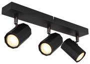 Plafoniera cu 3 Spoturi directionabile metal negru JAMES