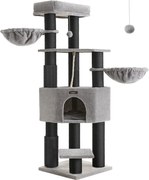 Copac pentru pisici ONYX, 50x50x160cm, gri/negru Feandrea