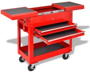 vidaXL Cărucior pentru unelte Roșu 70.5 x 37 x 71 cm Oțel