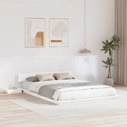 vidaXL Cadru de pat Alb 140 x 200 cm lemn