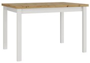Masă sufragerie extensibilă Deasal 80 x 120 150 I (Stejar artisan + Alb) (pentru 2-6 persoane). 1105365