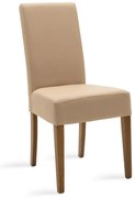 Scaun Bucatarie/Dining Digit Piele Ecologica Crem Picioare Nuc