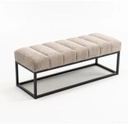 Bancheta tapitata Petit Beaute 110cm, sampanie bej