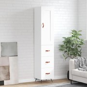 vidaXL Dulap înalt, alb, 34,5x34x180 cm, lemn prelucrat