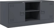 vidaXL Comodă TV, antracit, 99x39x44 cm, oțel