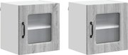 vidaXL Dulap de bucătărie Kalmar 2 pcs Gri Sonoma 40 x 31 x 40 cm