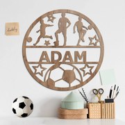 DUBLEZ | Tablou din lemn - Fotbalist cu nume