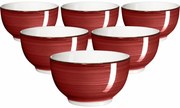 Mäser Set de 6 boluri Bel Tempo 14 cm, roșu