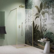 Paravan de dus tip Walk-in Radaway Modo F II auriu periat-transparent 50 cm sticla securizata 8 mm