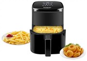 Friteuză cu aer cald Air Fryer Beper P101FRI051, 1400 W, 5 l, 8 programe, 80-200 °C, cronometru, negru