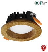 Corp de iluminat LED încastrat RONDO LED/3W/230V 4000K d. 9 cm lemn masiv stejar APLED