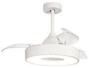 Lustra LED cu Ventilator si telecomanda Mini COIN alb