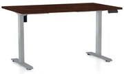 Masă înălțime reglabilă OfficeTech B, 120 x 80 cm, picioare gri, wenge