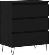 vidaXL Bufet cu sertar Stejar Negru 60 x 35 x 70 cm Lemn compozit