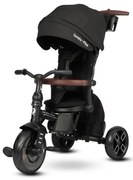 QPlay - Tricicletă COMFO MAX 7 în 1 pentru copii, neagră